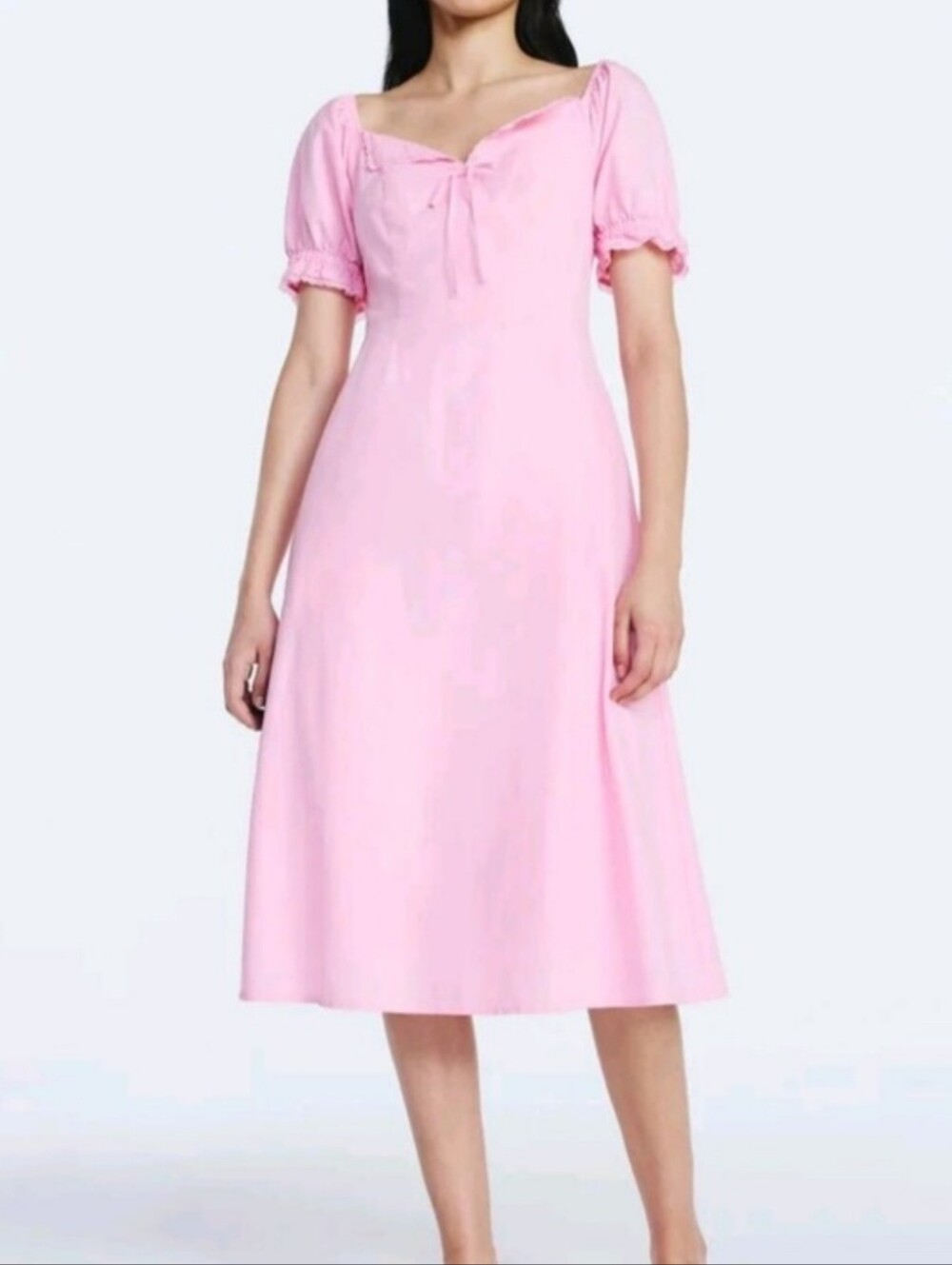 Scoop Women's Size L (12-14) Lace Collar Dress NWT Pure Pink